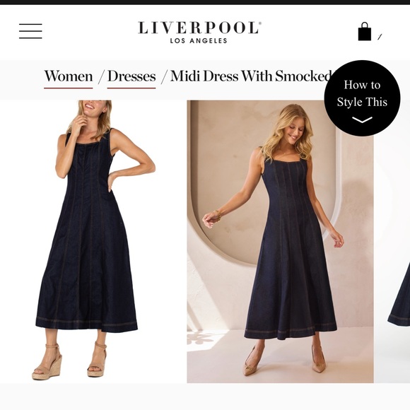Liverpool Dresses & Skirts - Liverpool Jean Midi Dress NWT